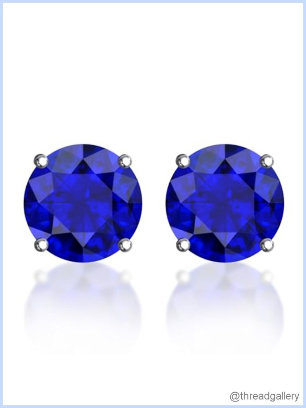 5mm Cubic Zirconia Round Stud Earrings 925 Sterling Silver Prong Set